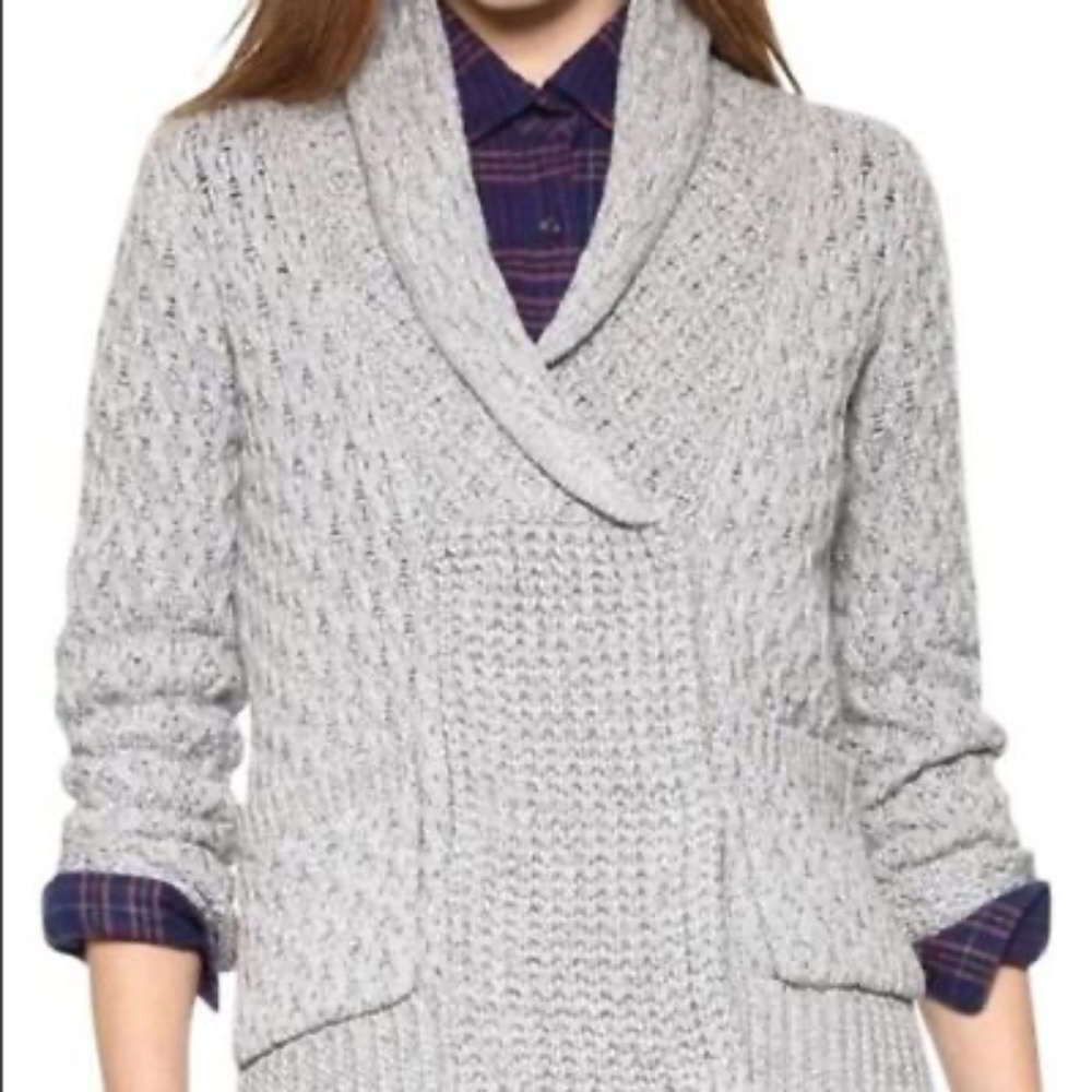 Madewell Fisherman core cardigan in marled Gray size M